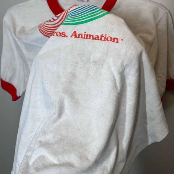 Warner Bros Animation Vintage Ringer Tee Men’s Size Medium - Picture 6 of 7